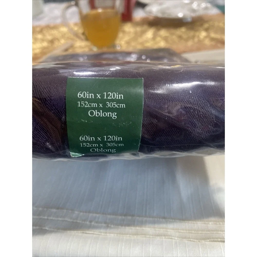 Harvest‎ Table Cloth & 4 Napkins Linens Purple Holiday At Home 60